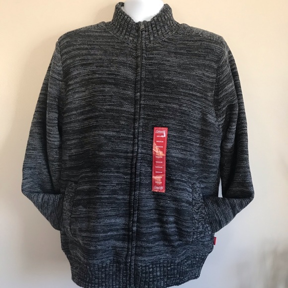 Coleman Other - COLEMAN Men’s Dark Gray Lined Sweater Jacket